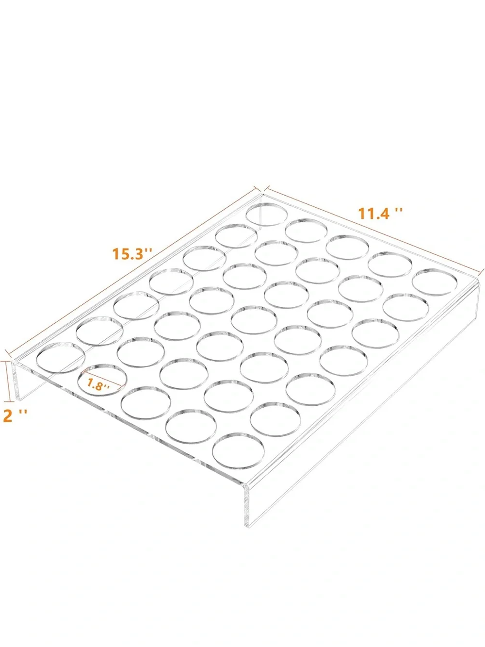 New Clear Acrylic Multi-Slot Organizer Tray - Clear